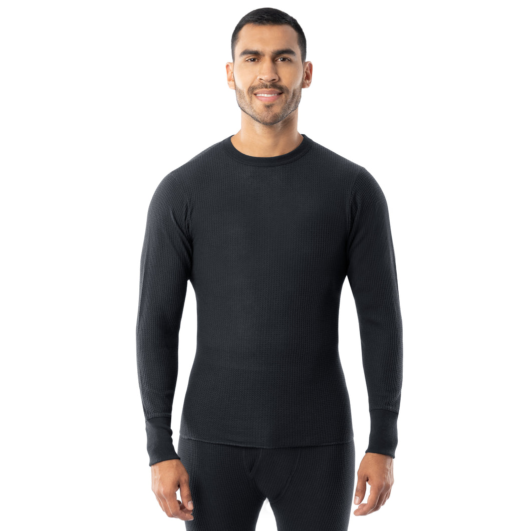 Men's Cotton Heavyweight Waffle Thermal Crew