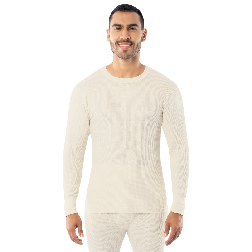 Men's Cotton Heavyweight Waffle Thermal Crew