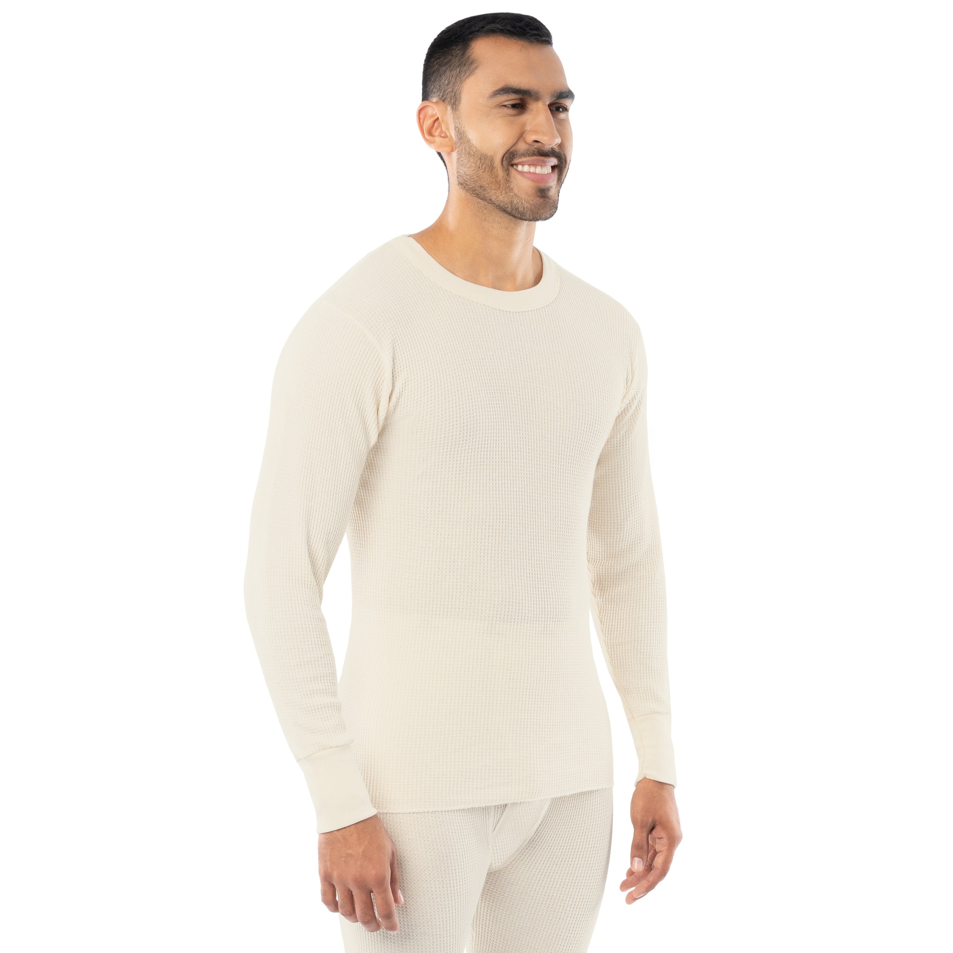 Men's Cotton Heavyweight Waffle Thermal Crew – Indera Mills