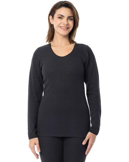 Women's Cotton Raschel Knit Thermal Crew