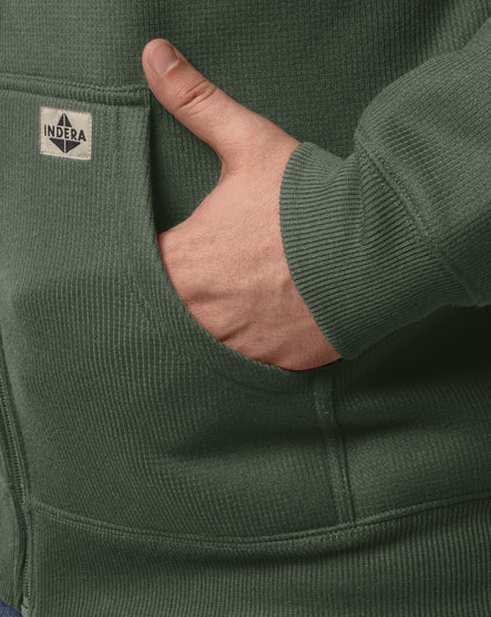 Men's Full Zip Thermal Hoodie