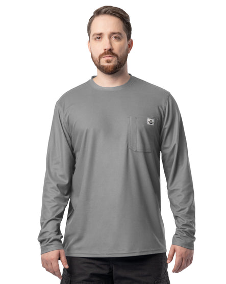 Men's Long Sleeve Performance Pocket Workwear Tee