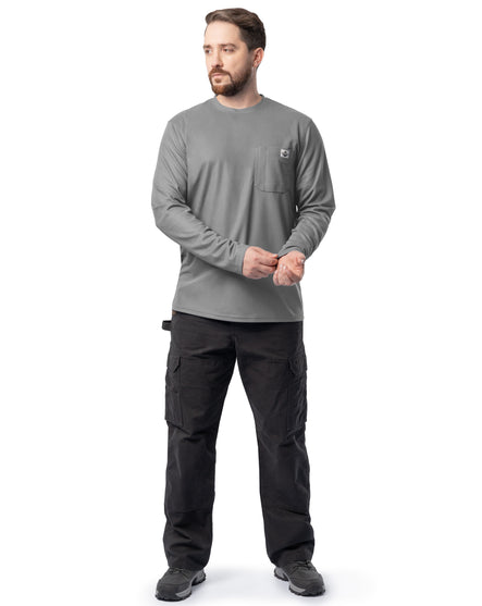 Men's Long Sleeve Performance Pocket Workwear Tee