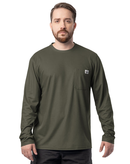 Men's Long Sleeve Performance Pocket Workwear Tee