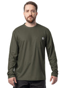Men's Long Sleeve Performance Pocket Workwear Tee