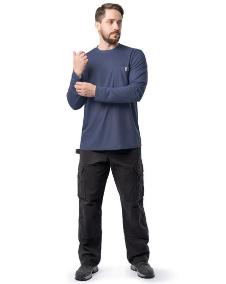 Men's Long Sleeve Performance Pocket Workwear Tee