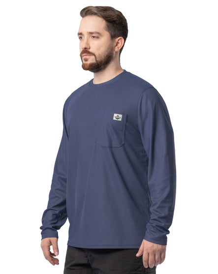 Men's Long Sleeve Performance Pocket Workwear Tee