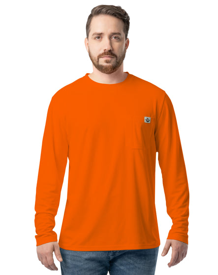 Men's Long Sleeve Performance Pocket Workwear Tee