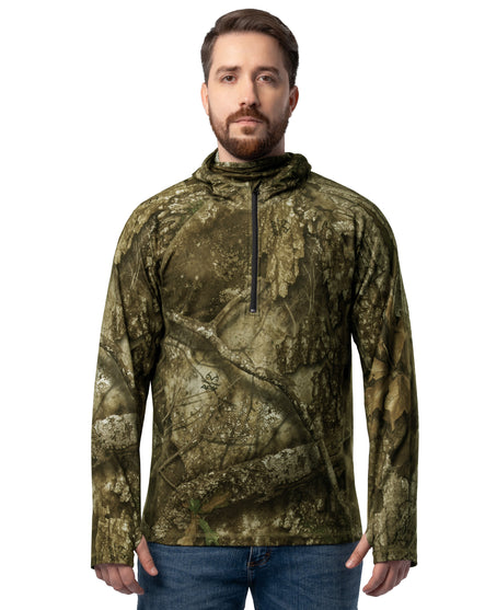 Men's RT APX Camo Quarter Zip Hoodie with Gaiter