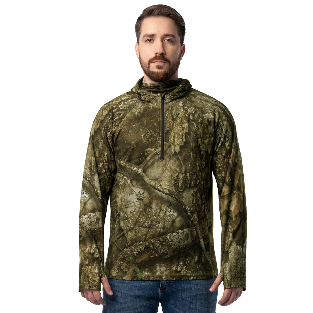 Men's RT APX Camo Quarter Zip Hoodie with Gaiter