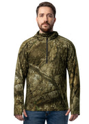 Men's RT APX Camo Quarter Zip Hoodie with Gaiter