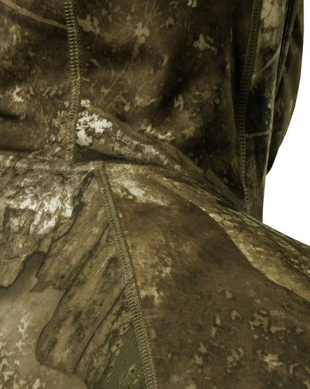 Men's RT APX Camo Quarter Zip Hoodie with Gaiter