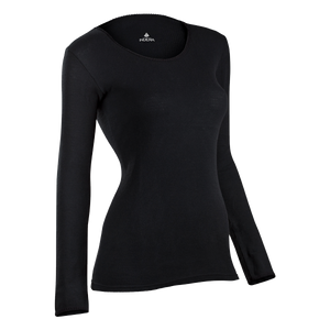  Indera Women's Combed Cotton Raschel Knit Thermal Underwear Top,  Black, Small : Clothing, Shoes & Jewelry