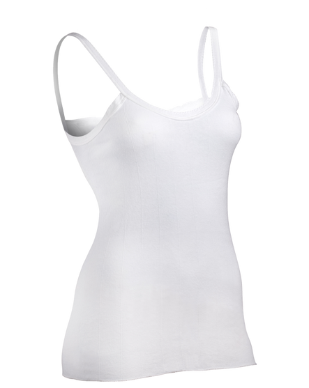 White thin 2025 strap tank top