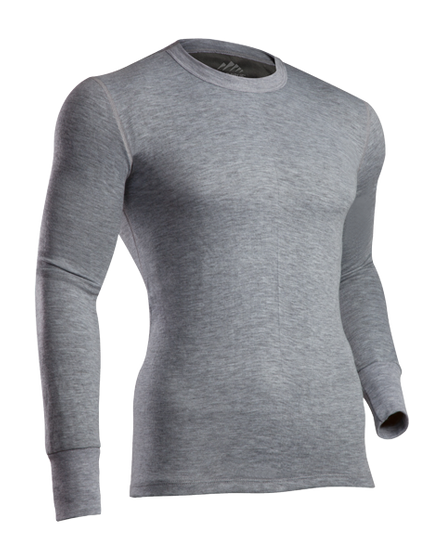 All in Motion Men's Long Sleeve Heavyweight Thermal Undershirt, Gray, Medium  